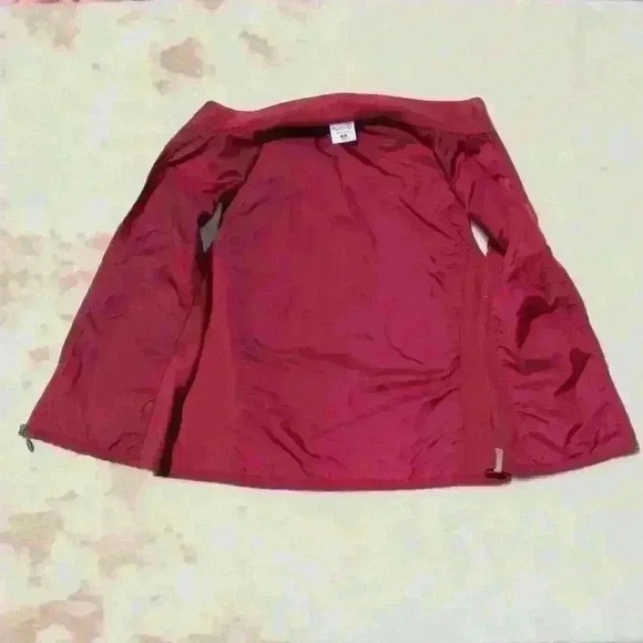 COLUMBIA Lightweight Crop Fleece Full Zip Quilted Vest Pockets Red Women Med - Picture 5 of 12